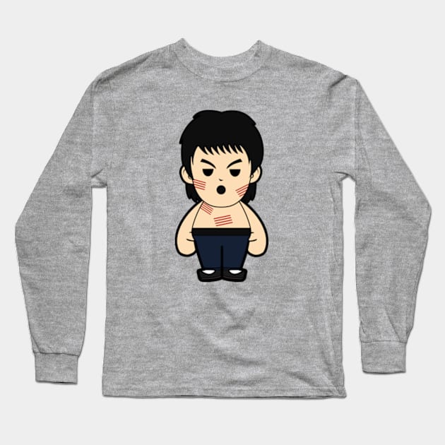 Bruce Lee Chibi Long Sleeve T-Shirt by nataliawinyoto